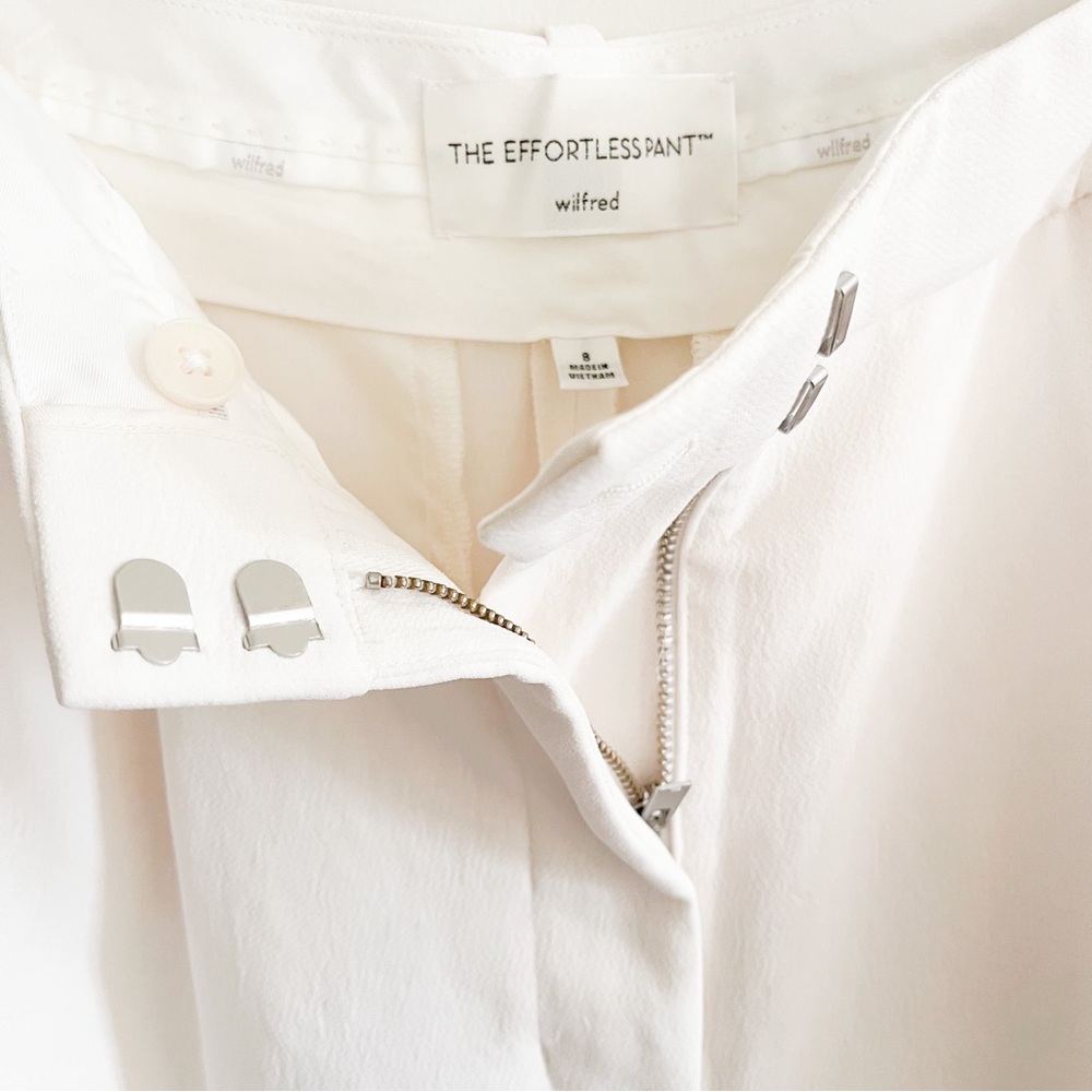 Aritzia Wilfred Effortless High Wide Leg Pant In Light Birch Size 8 - Picture 7 of 14